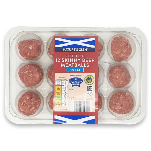 Nature's Glen Scotch 12 Skinny Beef Meatballs 340g